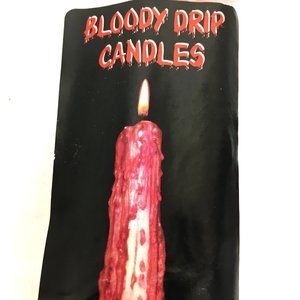 Bleeding Bloody Drip Taper HalloweenCandles Pkg of 2 NWT NOS